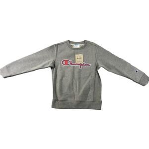 Champion Reverseweave Sweatshirt Boys Small Pullover Oxford Grey Kids Youth